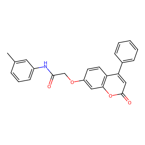 2-((2-oxo-4-phenyl-2H-chromen-7-yl)oxy)-N-(m-tolyl)acetamide structure