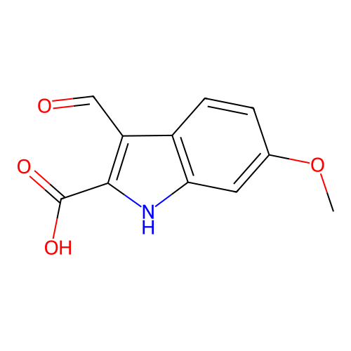 3-formyl-6-methoxy-1H-indole-2-carboxylic Acid structure