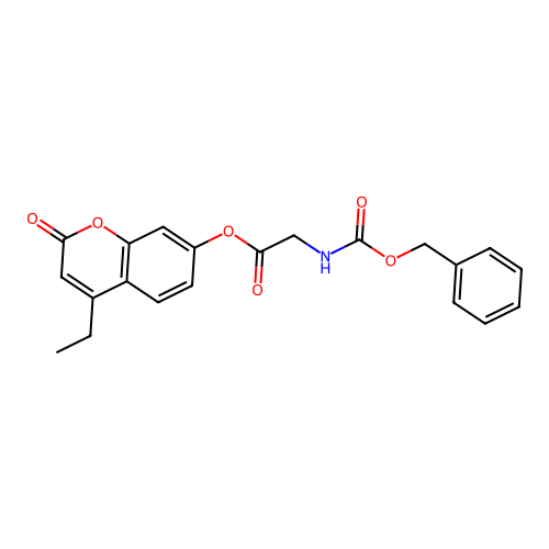 4-ethyl-2-oxo-2H-chromen-7-yl N-[(benzyloxy)carbonyl]glycinate structure