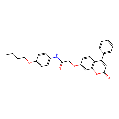 N-(4-butoxyphenyl)-2-((2-oxo-4-phenyl-2H-chromen-7-yl)oxy)acetamide structure