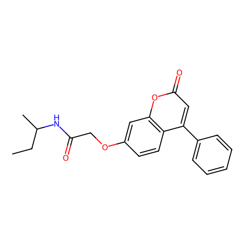 N-(sec-butyl)-2-((2-oxo-4-phenyl-2H-chromen-7-yl)oxy)acetamide structure