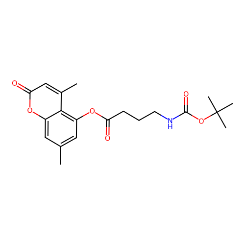 4,7-dimethyl-2-oxo-2H-chromen-5-yl 4-[(tert-butoxycarbonyl)amino]butanoate structure