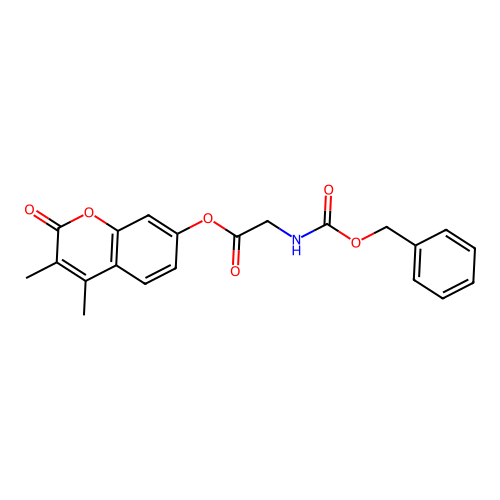 3,4-dimethyl-2-oxo-2H-chromen-7-yl N-[(benzyloxy)carbonyl]glycinate structure