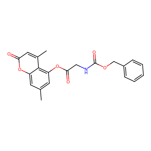 4,7-dimethyl-2-oxo-2H-chromen-5-yl N-[(benzyloxy)carbonyl]glycinate structure