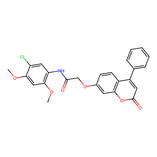 N-(5-chloro-2,4-dimethoxyphenyl)-2-((2-oxo-4-phenyl-2H-chromen-7-yl)oxy)acetamide structure