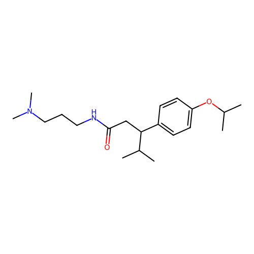 N-(3-(dimethylamino)propyl)-3-(4-isopropoxyphenyl)-4-methylpentanamide structure