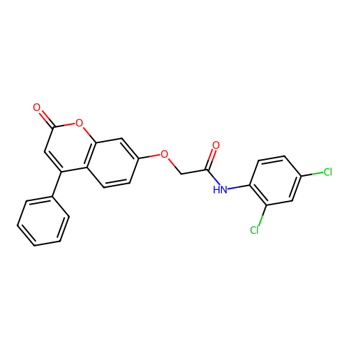 N-(2,4-dichlorophenyl)-2-((2-oxo-4-phenyl-2H-chromen-7-yl)oxy)acetamide structure