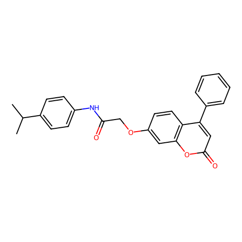 N-(4-isopropylphenyl)-2-((2-oxo-4-phenyl-2H-chromen-7-yl)oxy)acetamide structure