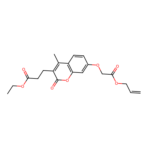 ethyl 3-{7-[2-(allyloxy)-2-oxoethoxy]-4-methyl-2-oxo-2H-chromen-3-yl}propanoate structure