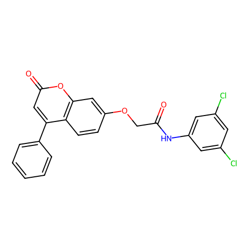 N-(3,5-dichlorophenyl)-2-((2-oxo-4-phenyl-2H-chromen-7-yl)oxy)acetamide structure