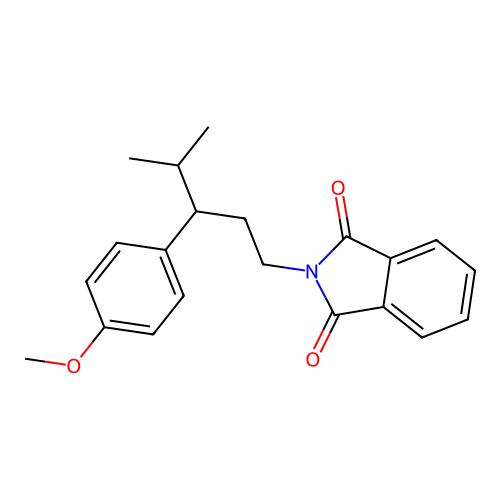 2-(3-(4-Methoxyphenyl)-4-methylpentyl)isoindoline-1,3-dione structure