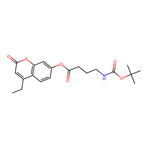 4-ethyl-2-oxo-2H-chromen-7-yl 4-[(tert-butoxycarbonyl)amino]butanoate structure