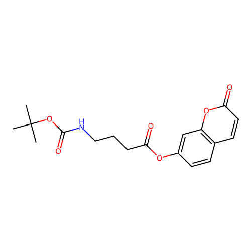 2-oxo-2H-chromen-7-yl 4-[(tert-butoxycarbonyl)amino]butanoate structure