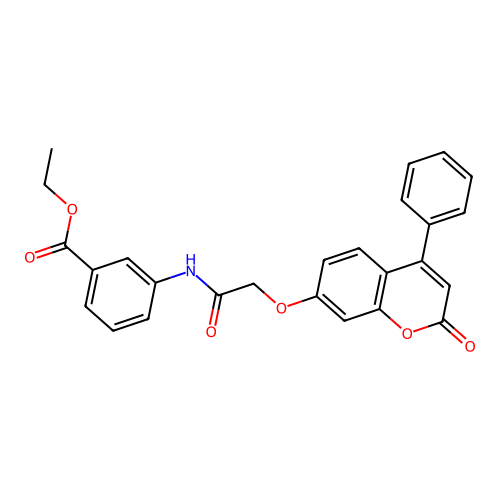 ethyl 3-(2-((2-oxo-4-phenyl-2H-chromen-7-yl)oxy)acetamido)benzoate structure