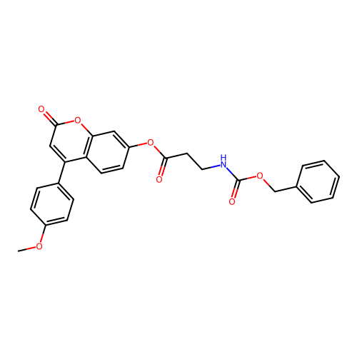 4-(4-methoxyphenyl)-2-oxo-2H-chromen-7-yl N-[(benzyloxy)carbonyl]-beta-alaninate structure