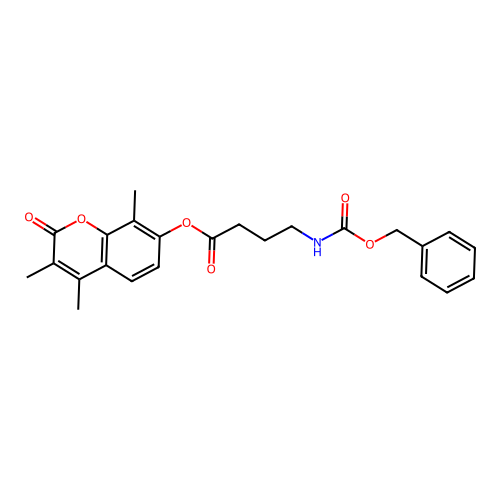 3,4,8-trimethyl-2-oxo-2H-chromen-7-yl 4-(((benzyloxy)carbonyl)amino)butanoate structure