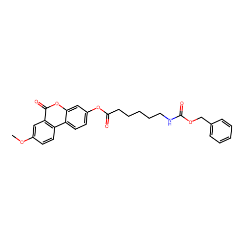 8-methoxy-6-oxo-6H-benzo[c]chromen-3-yl 6-{[(benzyloxy)carbonyl]amino}hexanoate structure