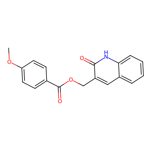 (2-Hydroxyquinolin-3-YL)methyl 4-methoxybenzoate structure