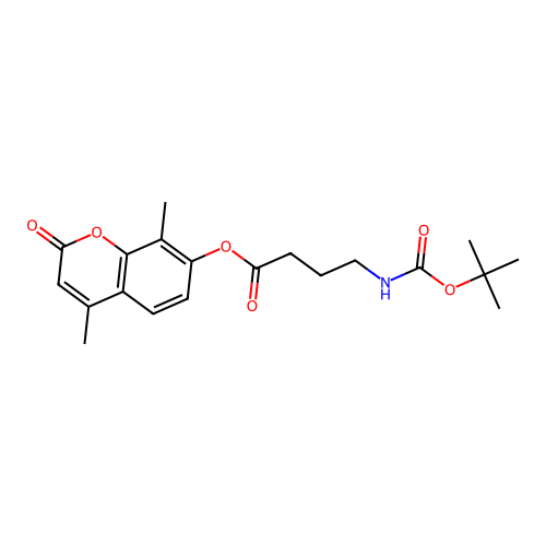 4,8-dimethyl-2-oxo-2H-chromen-7-yl 4-[(tert-butoxycarbonyl)amino]butanoate structure