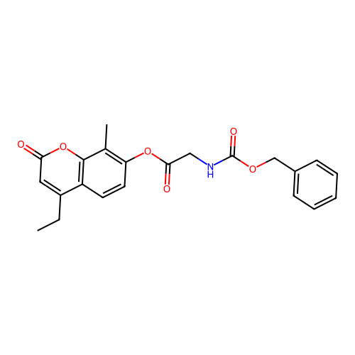 4-ethyl-8-methyl-2-oxo-2H-chromen-7-yl N-[(benzyloxy)carbonyl]glycinate structure