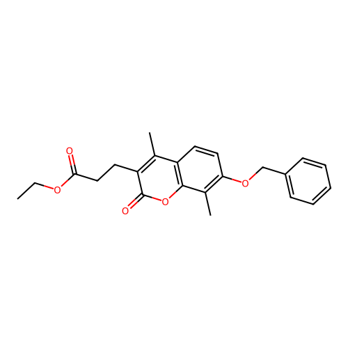 ethyl 3-[7-(benzyloxy)-4,8-dimethyl-2-oxo-2H-chromen-3-yl]propanoate structure