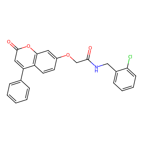 N-(2-chlorobenzyl)-2-((2-oxo-4-phenyl-2H-chromen-7-yl)oxy)acetamide structure