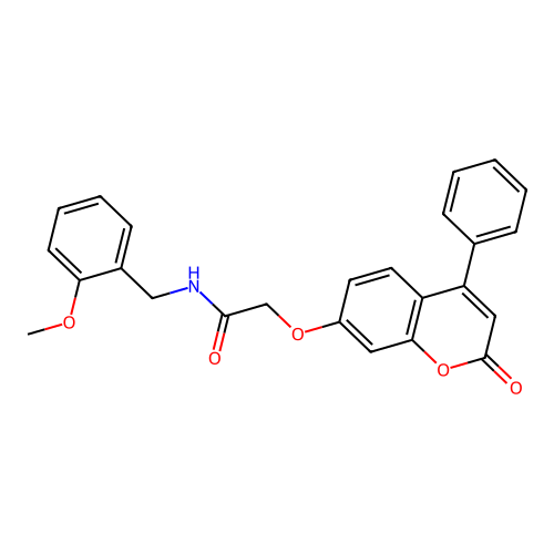 N-(2-methoxybenzyl)-2-((2-oxo-4-phenyl-2H-chromen-7-yl)oxy)acetamide structure