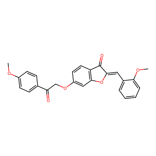 (Z)-2-(2-methoxybenzylidene)-6-(2-(4-methoxyphenyl)-2-oxoethoxy)benzofuran-3(2H)-one structure