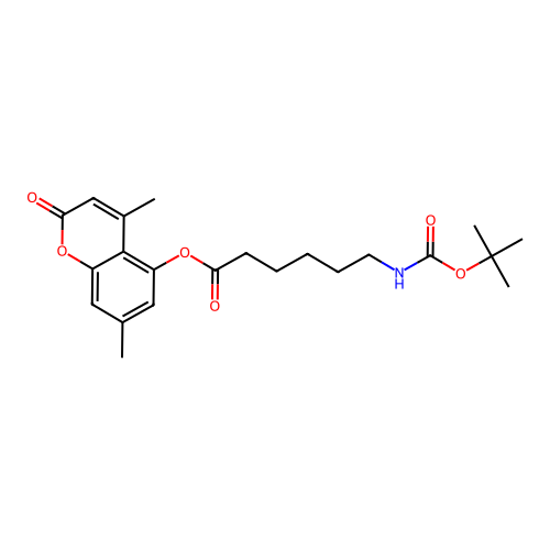 4,7-dimethyl-2-oxo-2H-chromen-5-yl 6-[(tert-butoxycarbonyl)amino]hexanoate structure