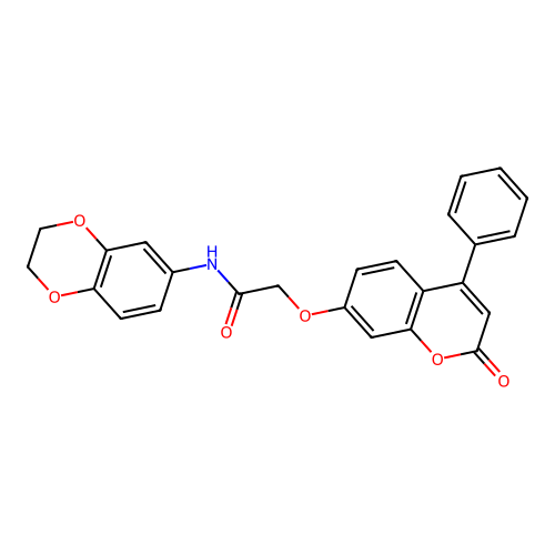N-(2,3-dihydrobenzo[b][1,4]dioxin-6-yl)-2-((2-oxo-4-phenyl-2H-chromen-7-yl)oxy)acetamide structure