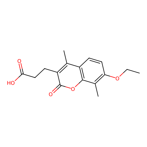 3-(7-ethoxy-4,8-dimethyl-2-oxo-2H-chromen-3-yl)propanoic acid structure