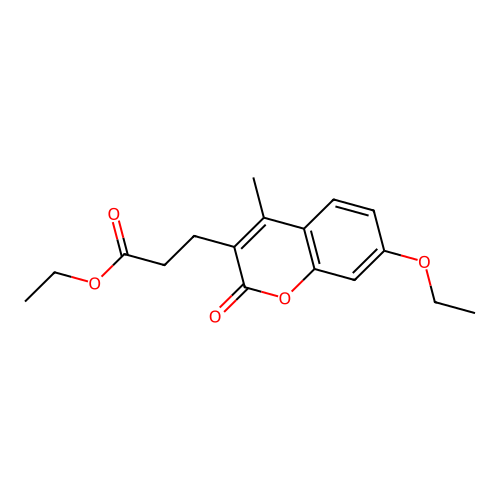 Ethyl 3-(7-ethoxy-4-methyl-2-oxochromen-3-yl)propanoate structure