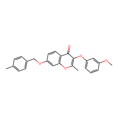 3-(3-Methoxyphenoxy)-2-methyl-7-[(4-methylphenyl)methoxy]chromen-4-one structure