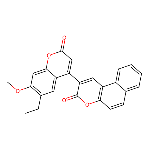 2-(6-ethyl-7-methoxy-2-oxo-2H-chromen-4-yl)-3H-benzo[f]chromen-3-one structure