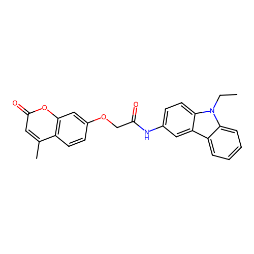 N-(9-ethyl-9H-carbazol-3-yl)-2-((4-methyl-2-oxo-2H-chromen-7-yl)oxy)acetamide structure
