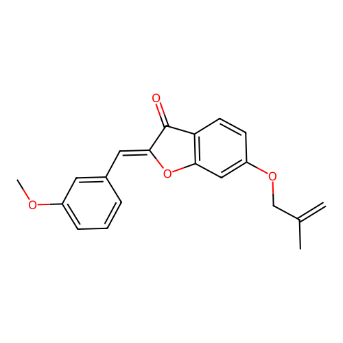 (Z)-2-(3-methoxybenzylidene)-6-((2-methylallyl)oxy)benzofuran-3(2H)-one structure