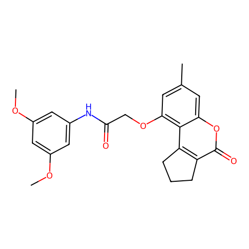 N-(3,5-dimethoxyphenyl)-2-((7-methyl-4-oxo-1,2,3,4-tetrahydrocyclopenta[c]chromen-9-yl)oxy)acetamide structure
