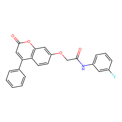 N-(3-fluorophenyl)-2-((2-oxo-4-phenyl-2H-chromen-7-yl)oxy)acetamide structure