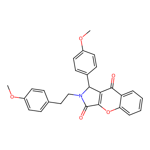 2-(4-methoxyphenethyl)-1-(4-methoxyphenyl)-1,2-dihydrochromeno[2,3-c]pyrrole-3,9-dione structure