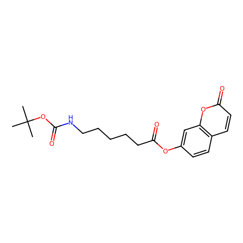 2-oxo-2H-chromen-7-yl 6-((tert-butoxycarbonyl)amino)hexanoate structure