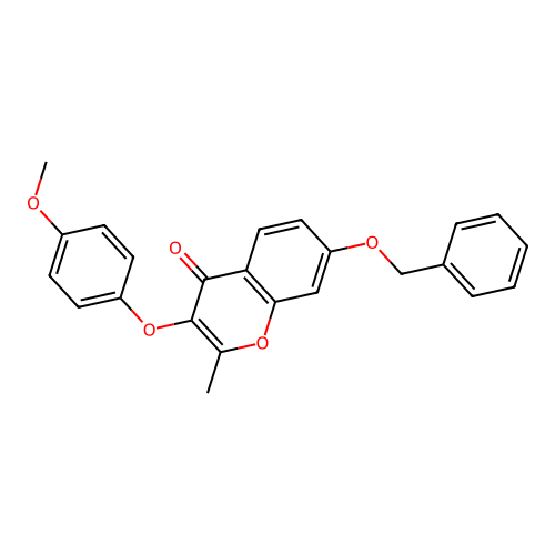 7-(benzyloxy)-3-(4-methoxyphenoxy)-2-methyl-4H-chromen-4-one structure