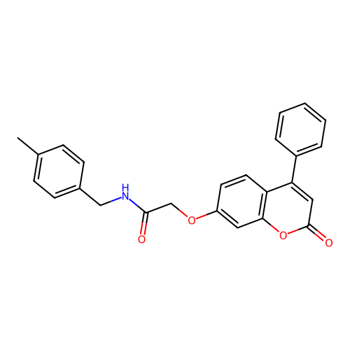 N-(4-methylbenzyl)-2-((2-oxo-4-phenyl-2H-chromen-7-yl)oxy)acetamide structure