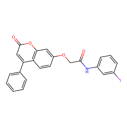 N-(3-iodophenyl)-2-((2-oxo-4-phenyl-2H-chromen-7-yl)oxy)acetamide structure