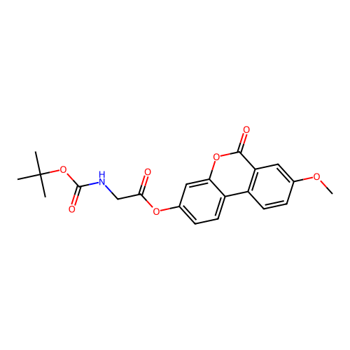 8-methoxy-6-oxo-6H-benzo[c]chromen-3-yl N-(tert-butoxycarbonyl)glycinate structure