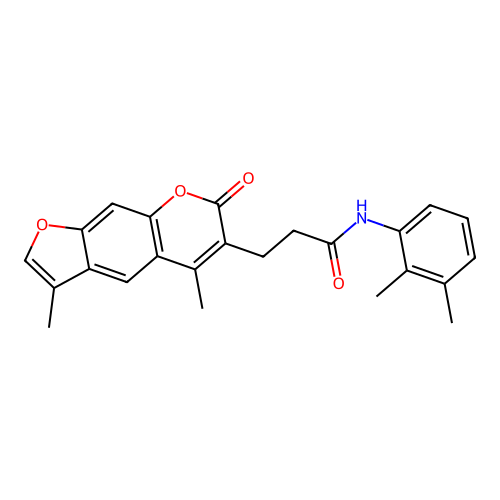 3-(3,5-dimethyl-7-oxofuro[3,2-g]chromen-6-yl)-N-(2,3-dimethylphenyl)propanamide structure