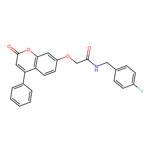 N-[(4-fluorophenyl)methyl]-2-[(2-oxo-4-phenyl-2H-chromen-7-yl)oxy]acetamide structure