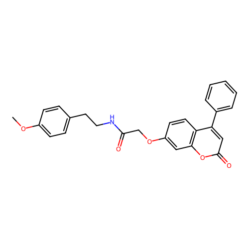 N-(4-methoxyphenethyl)-2-((2-oxo-4-phenyl-2H-chromen-7-yl)oxy)acetamide structure