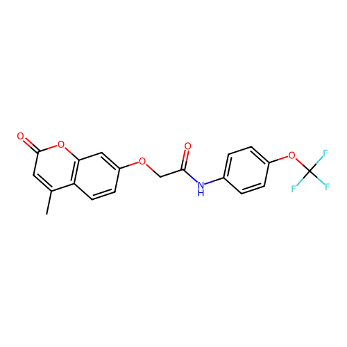 2-((4-methyl-2-oxo-2H-chromen-7-yl)oxy)-N-(4-(trifluoromethoxy)phenyl)acetamide structure