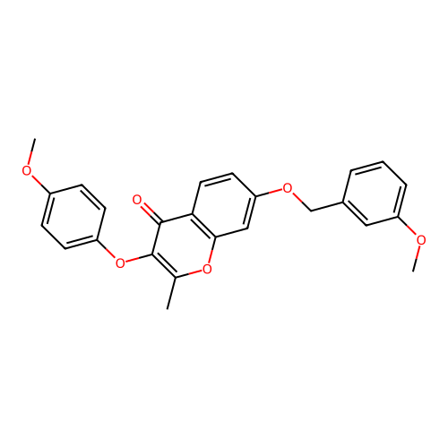 7-[(3-Methoxyphenyl)methoxy]-3-(4-methoxyphenoxy)-2-methylchromen-4-one structure