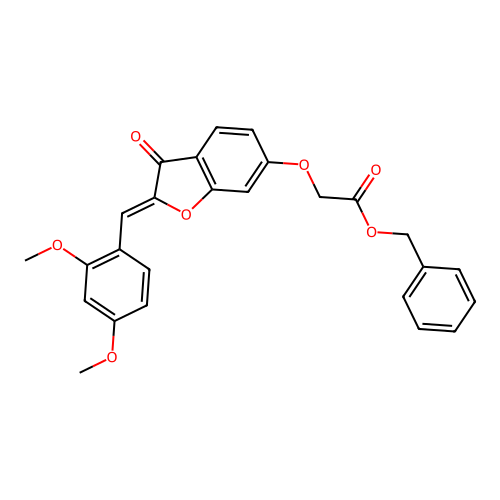 (Z)-benzyl 2-((2-(2,4-dimethoxybenzylidene)-3-oxo-2,3-dihydrobenzofuran-6-yl)oxy)acetate structure
